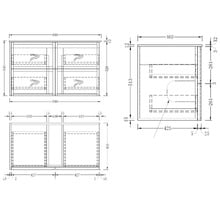 Cali 900mm Wall Hung Single Vanity